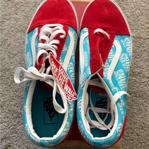 Vans Sneakers in Red White and Lt. Blue